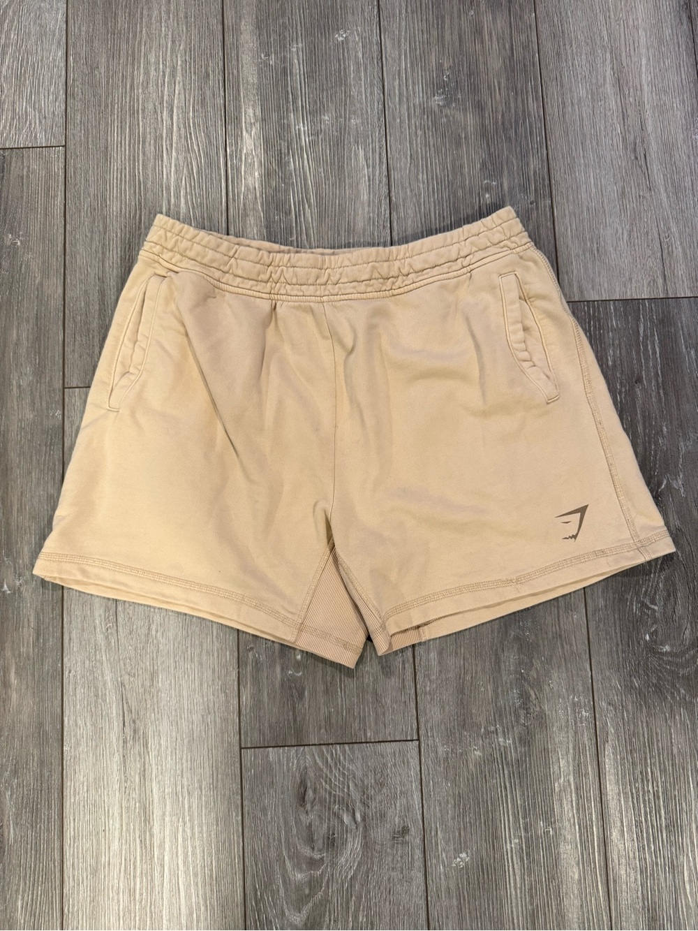Gymshark Men's Beige Athletic Shorts Size XL 5” Inseam
